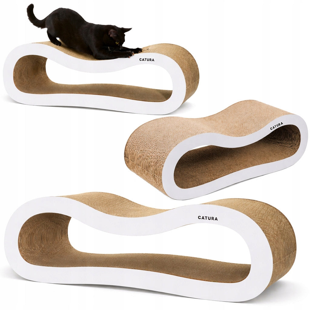 Cat scratcher cardboard ECOLOGICAL cardboard natural lounger LARGE CATURA Packaging status original