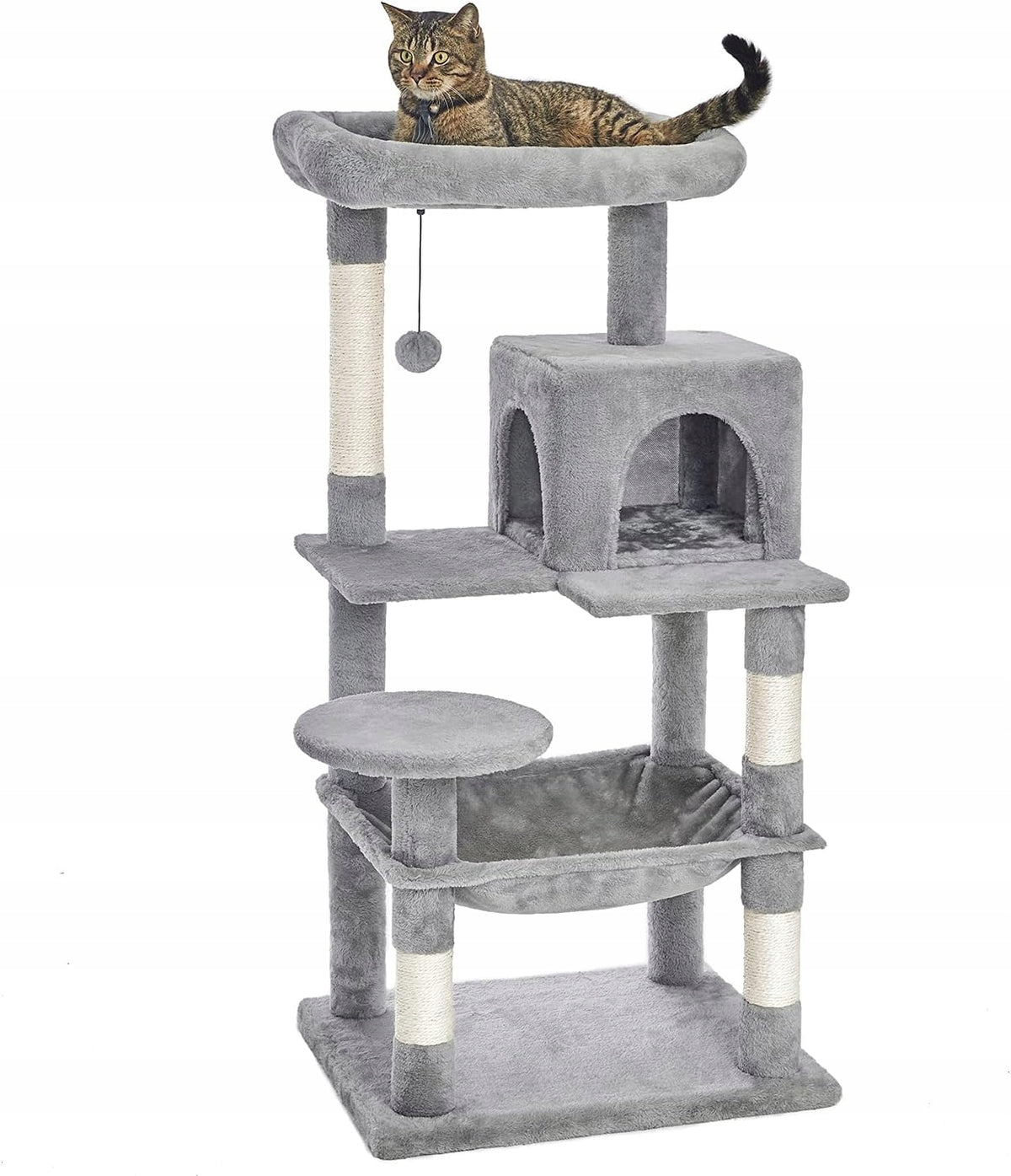 Cat scratcher high post grey 5 levels ,house, bed, hammock HIT