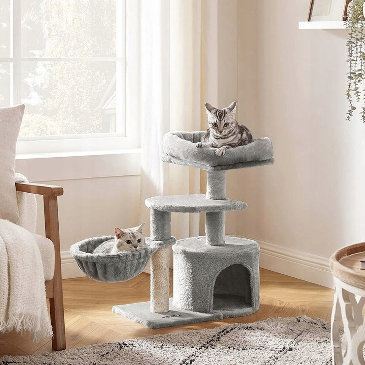 Cat scratcher large grey house booth bed 3 levels 80 cm Brand BestHurt