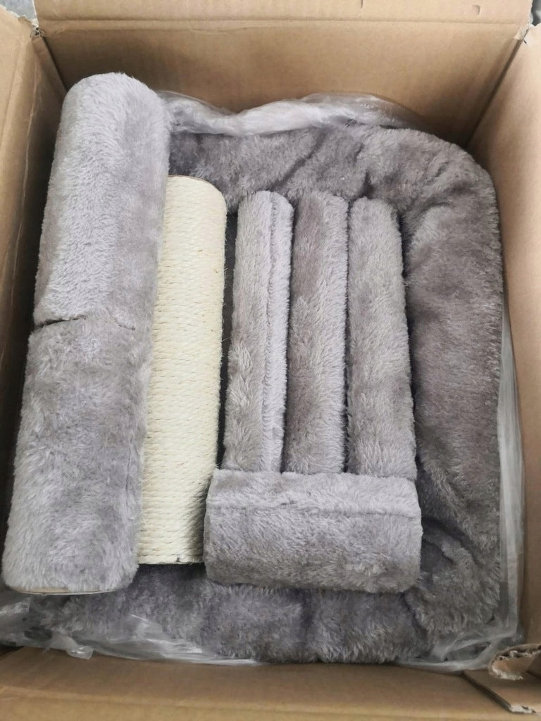Cat scratcher large grey house booth bed 3 levels 80 cm Height (cm) 61 - 100 cm