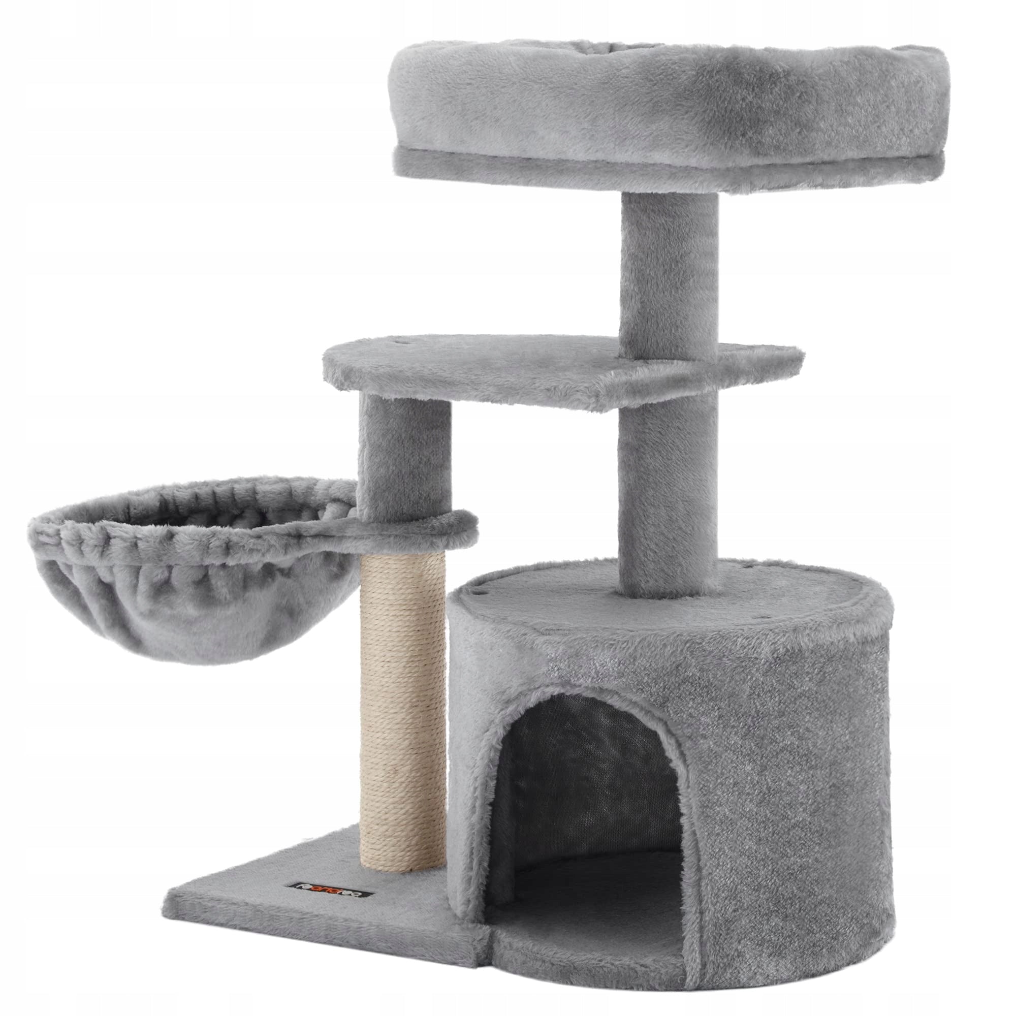 Cat scratcher large grey house booth bed 3 levels 80 cm Packaging status original