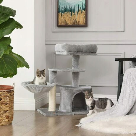 Cat scratcher large grey house booth bed 3 levels 80 cm Trade name Drapak dla kota kotów 80cm BestHurt