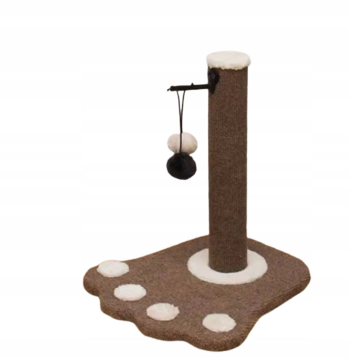 Cat scratcher paw-shaped post dark brown Packaging status original