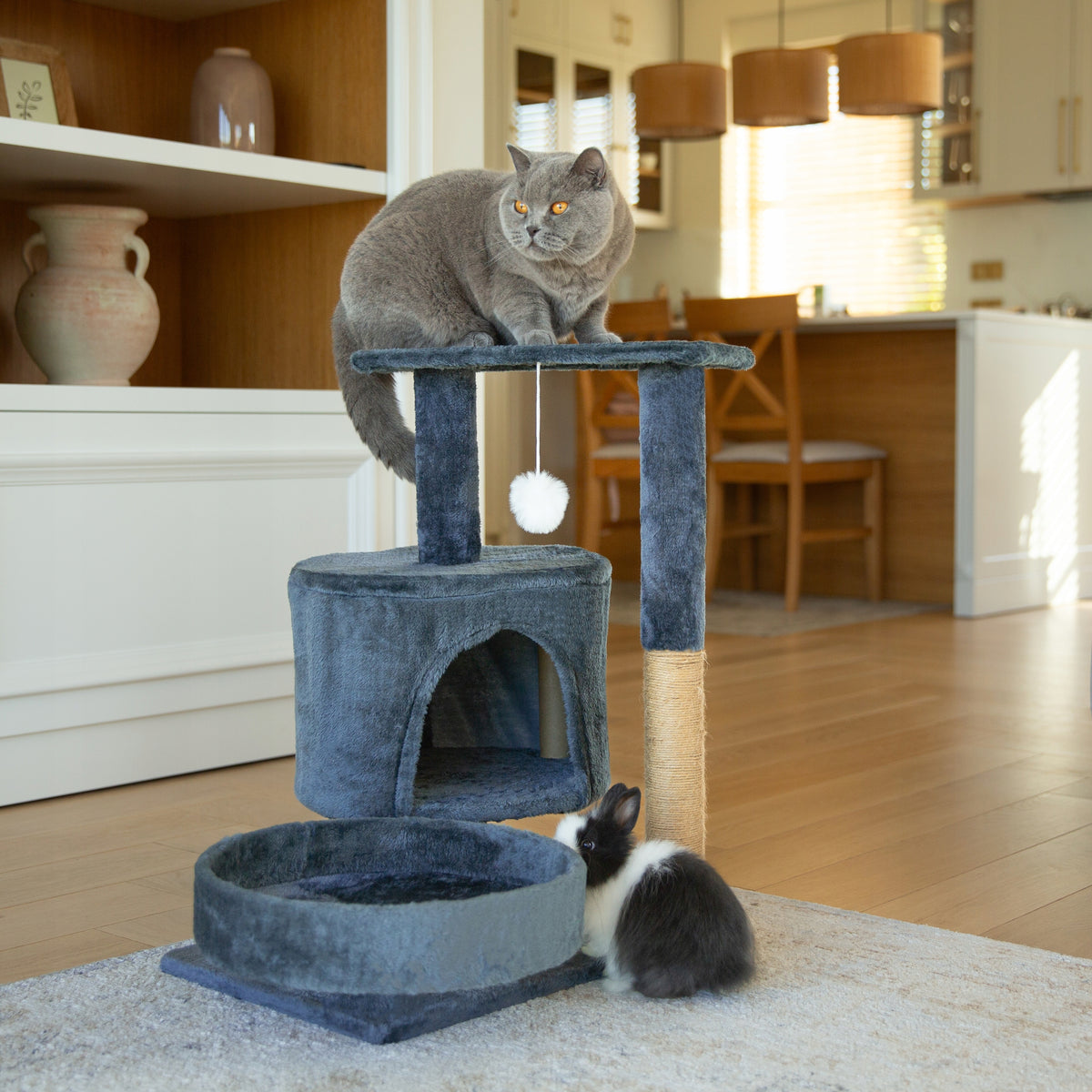 Cat scratcher tree tower bed post cat booth cottage SIZAL EAN (GTIN) 5906546702055