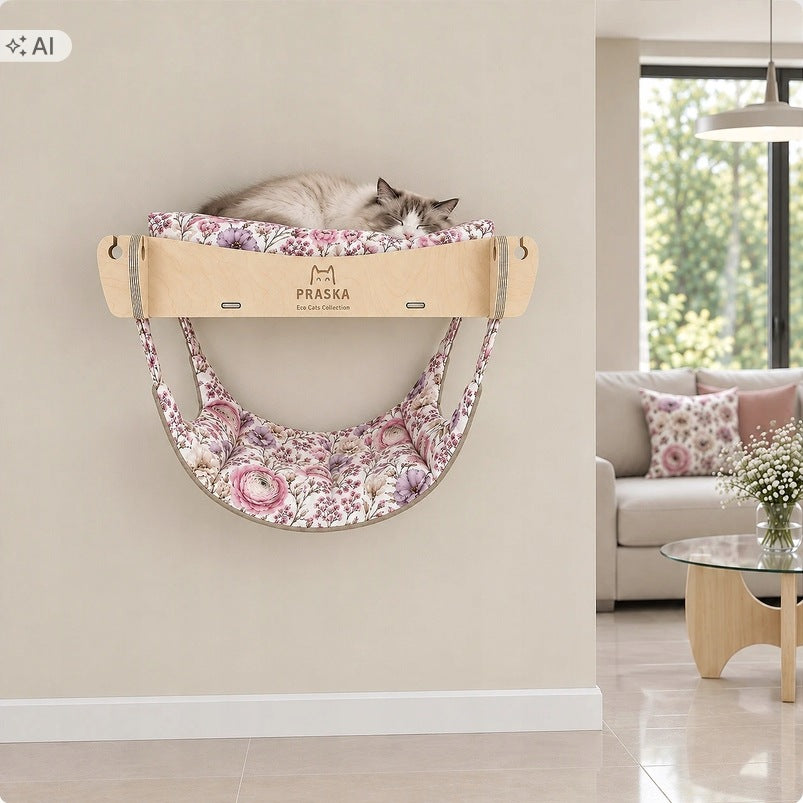 Cat wall shelf with hammock WALLSLEEP STYLE color choice PRESS