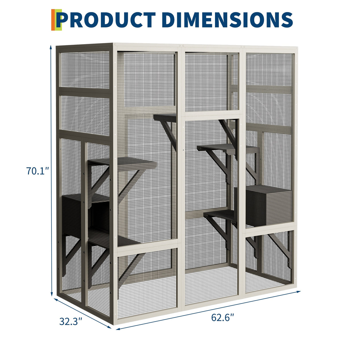 Catio Cat House, 5 Multi-Level Platforms, 2 Hideaway Rest Box, 160x82x178cm Manufacturer code Zhejiang Beiduozhi Wooden Toys Co.,Ltd