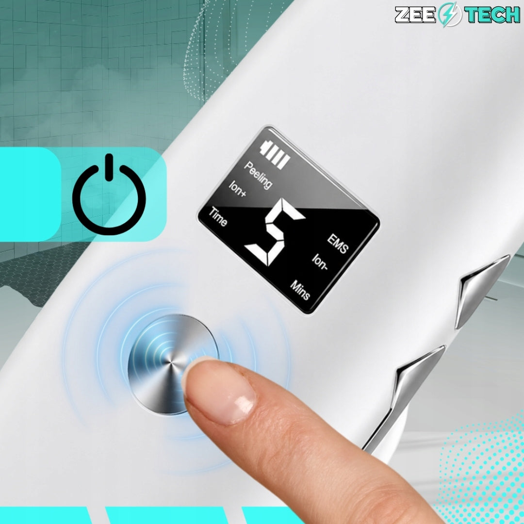 Cavitation peeling facial cleansing device EMS iontophoresis 4in1 Manufacturer code Urządzenie do peelingu kawitacyjnego twarzy