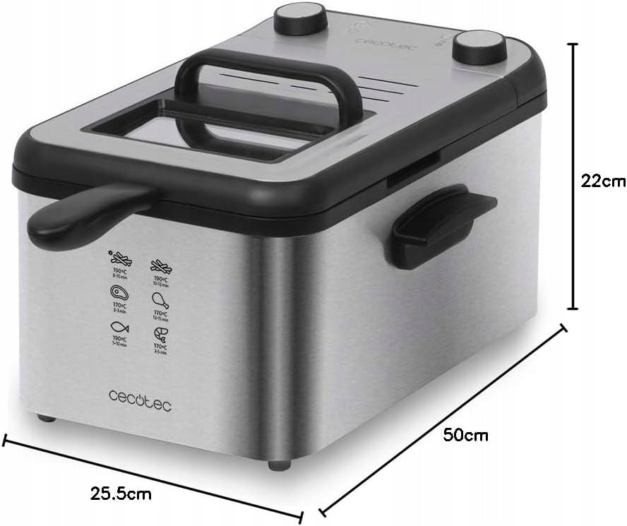 Cecotec CleanFry Infinity 3000 3L 2400W OilCleaner Dishwasher Model Inny