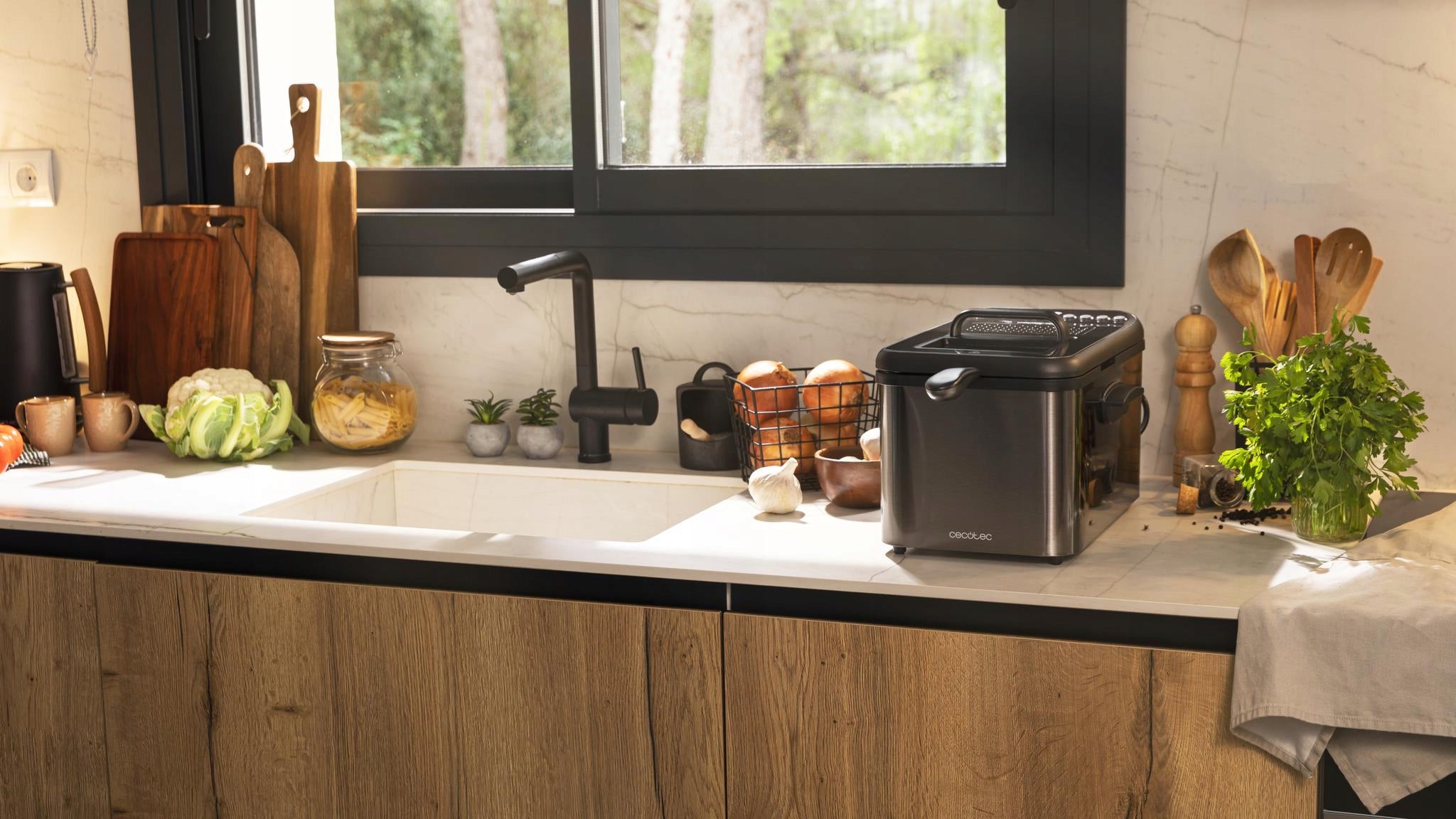Cecotec Cleanfry Luxury 4000 Dark Fryer 3270W 4.2l 5 Programs Black Packaging status original