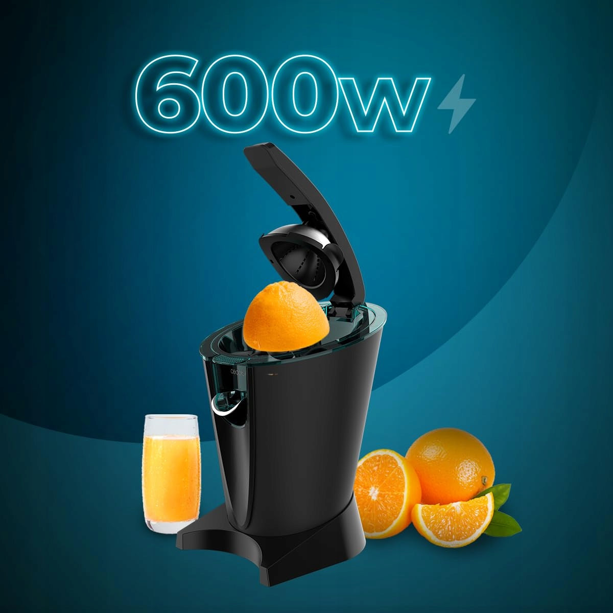 Cecotec Juicer EssentialVita Hyden 600W stainless steel black Power rating 600 W