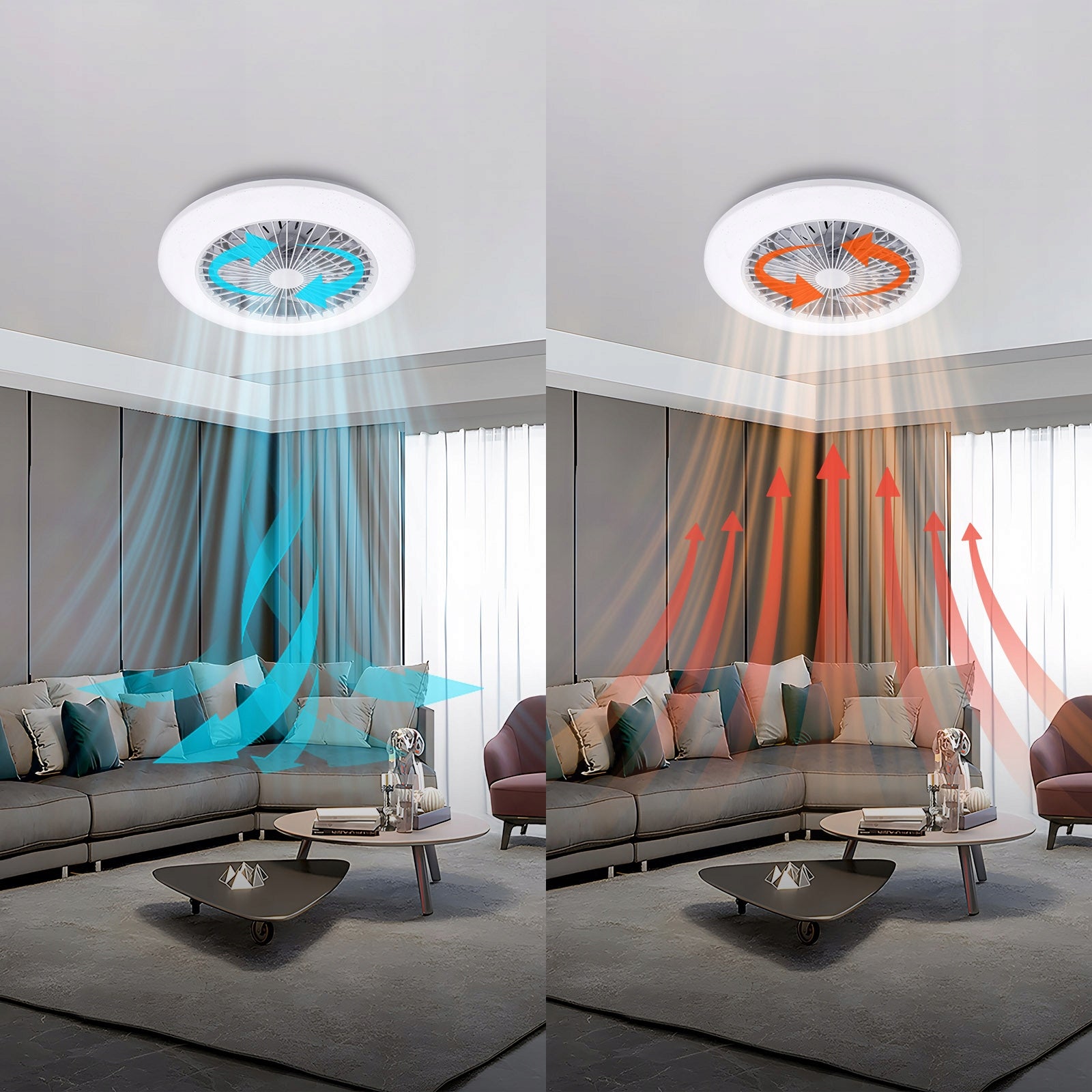 Ceiling Fan LED Lamp Aigostar with Remote Control White 58W 6500K Model B10313K7W