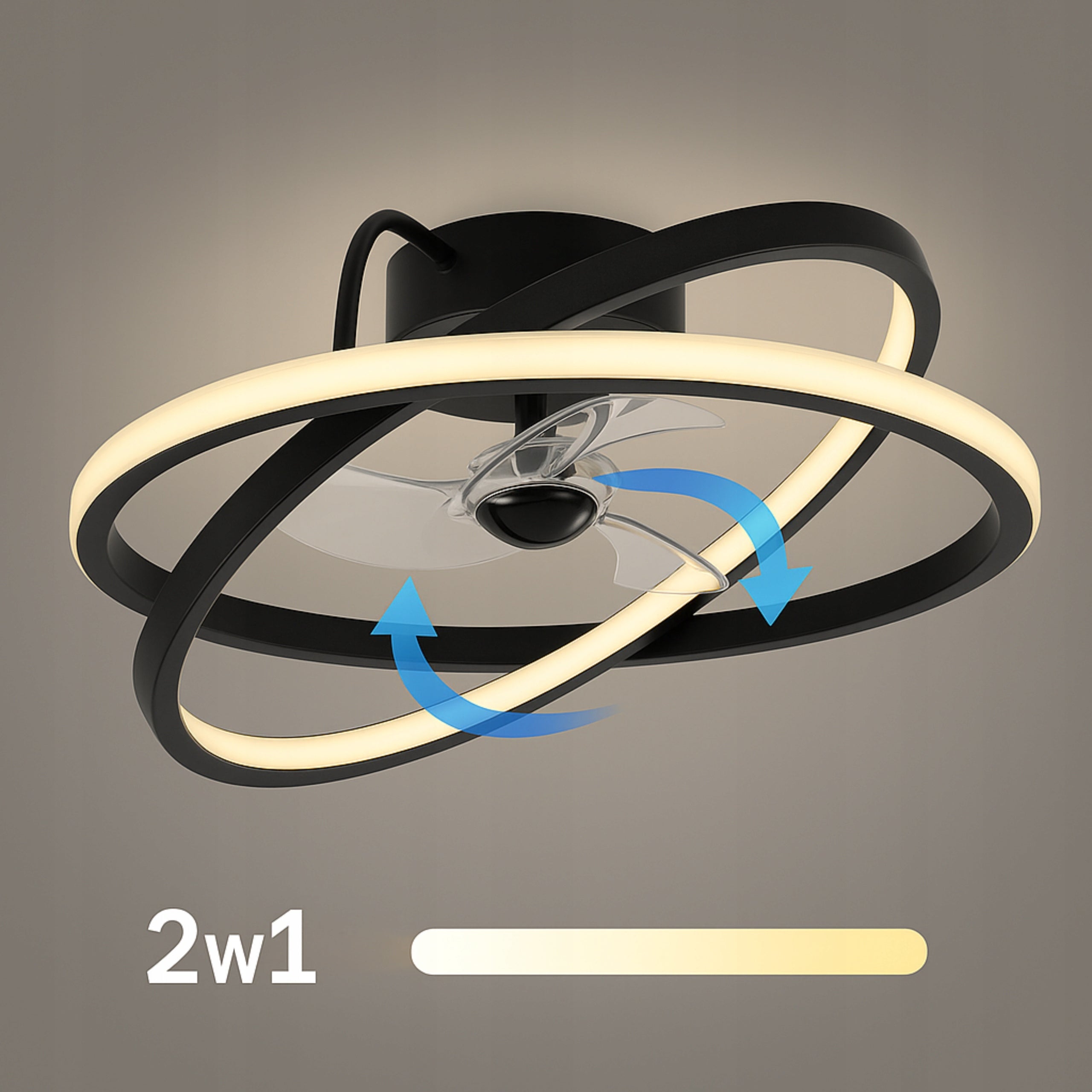 Ceiling Fan with Lighting Ceiling Lamp with LED Windmill 50 cm Model lampa wiszaca z wentylatorem