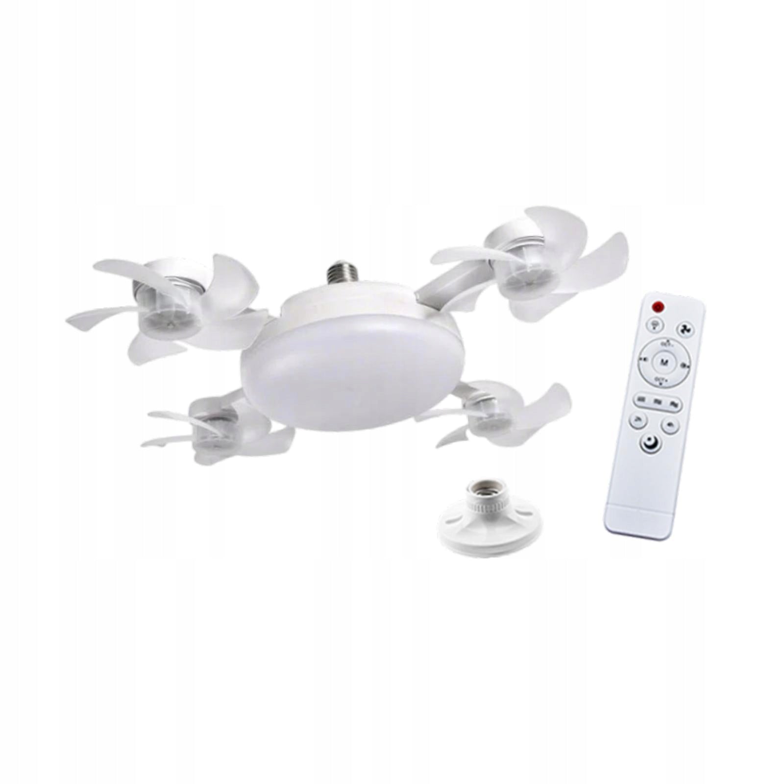 Ceiling Light Remote Control 3 Color Temperatures LED 4 Heads Fan 55cm Brand no brand
