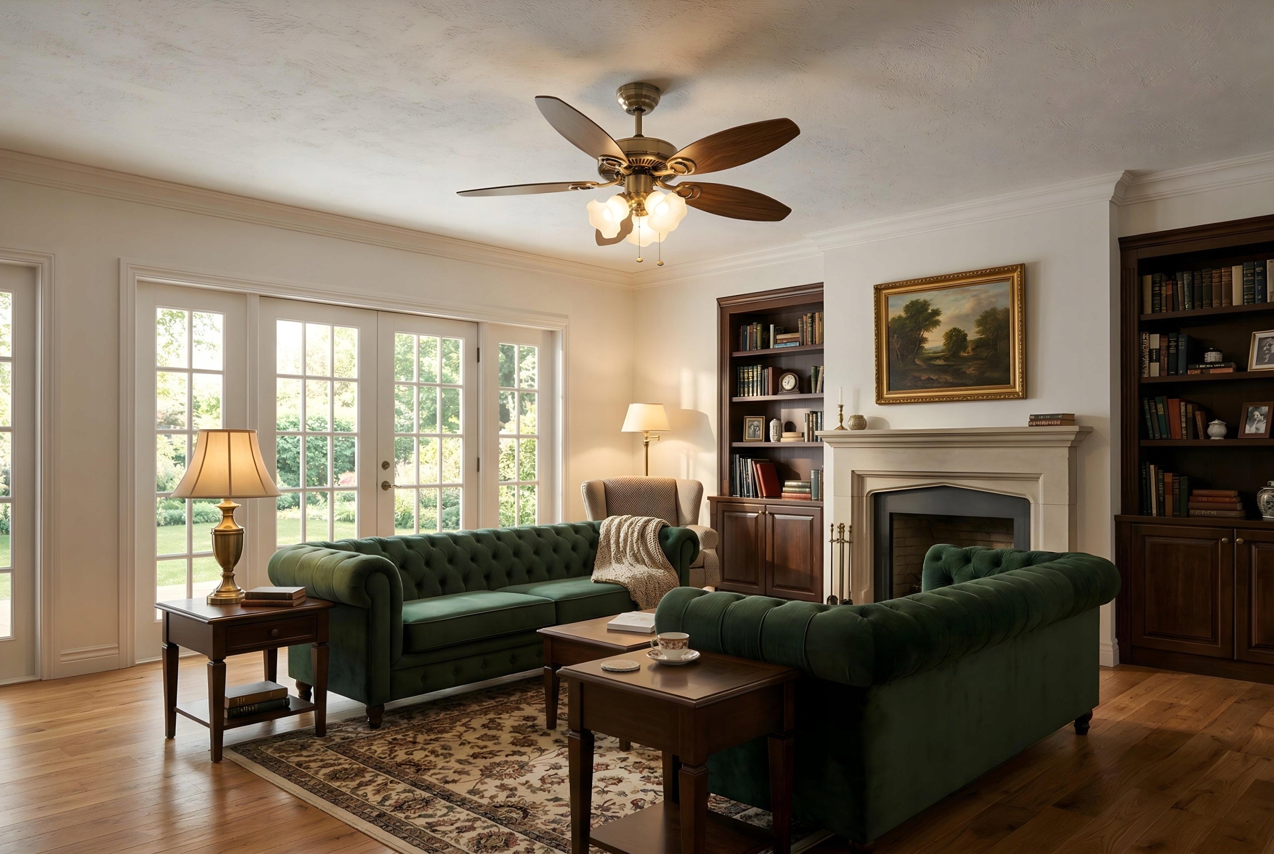 Ceiling fan ARKADA Brown - 106cm | 3 lamps E27, Windmill, chandelier Manufacturer code L42032