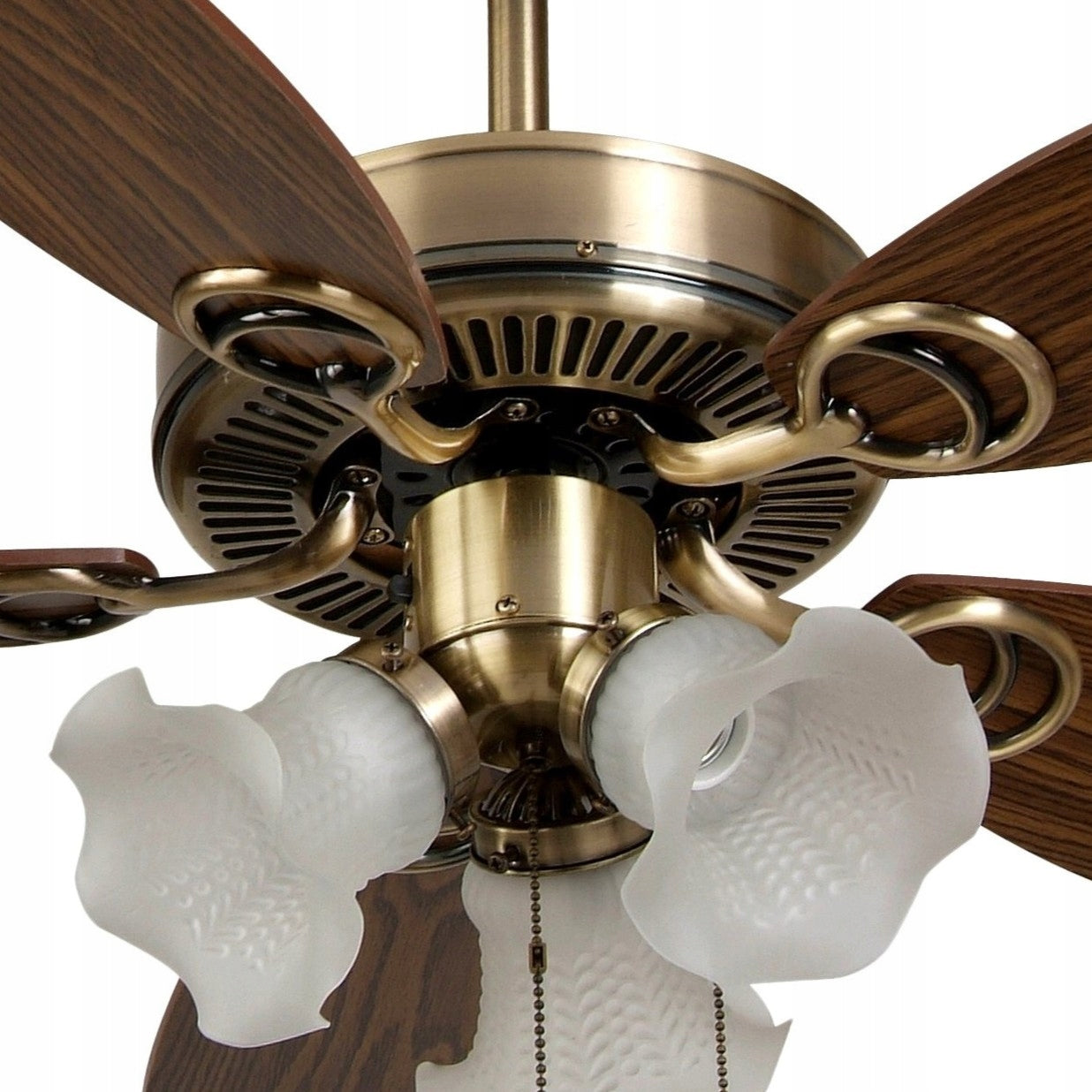 Ceiling fan ARKADA Brown - 106cm | 3 lamps E27, Windmill, chandelier Packaging status original