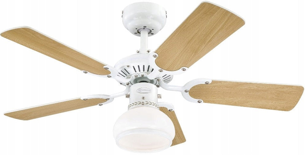Ceiling fan PRINCESS RADIANCE II White/Beech - 90cm | Small fan Brand Westinghouse