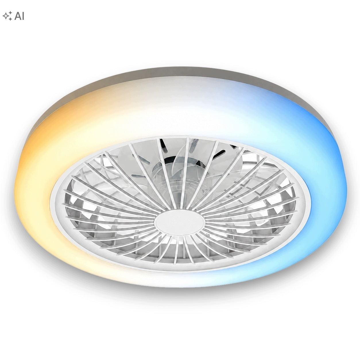 Ceiling fan with LED lamp plafond LED MAGIC RGB CCT memory remote control white Manufacturer code Wentylator LED MAGIC RGB CCT pilot