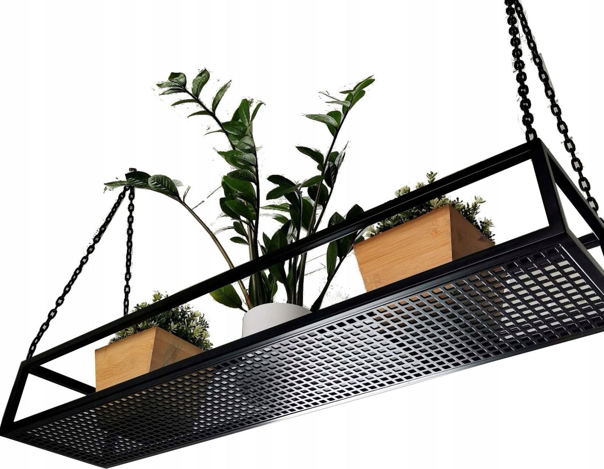 Ceiling shelf,hanging/modern flowerbed 80cm BLACK
