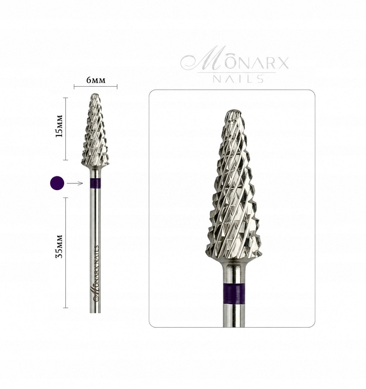 Cemented Carbide Cutter CONE - Purple for Gel Mass Pulling M09