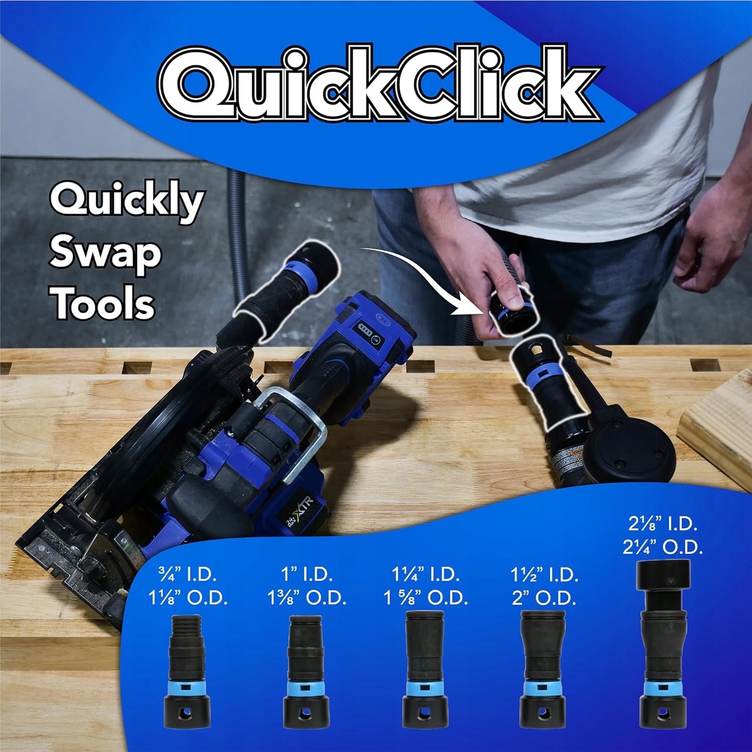 Cen-Tec Systems Extended Quick Click Dust Collection Adapter Kit Model Click