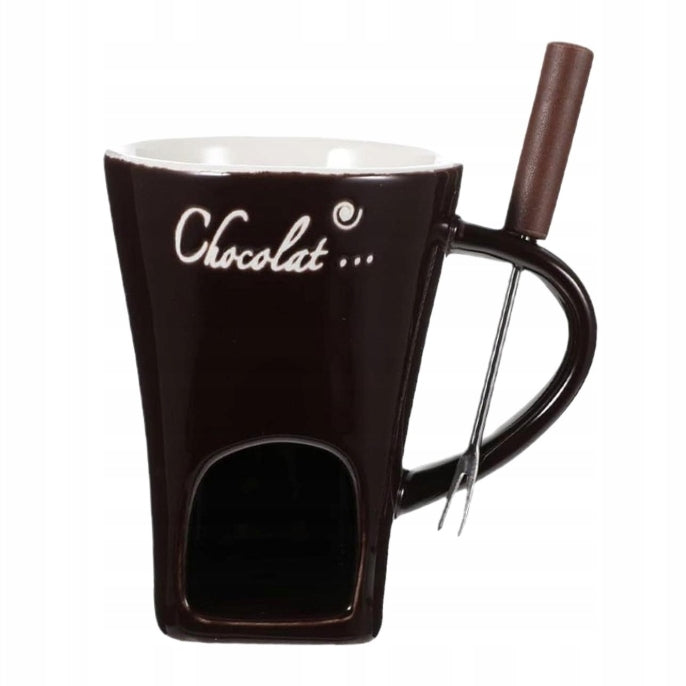 Ceramic Cups and Forks Set for Fondue Heating Brand no brand