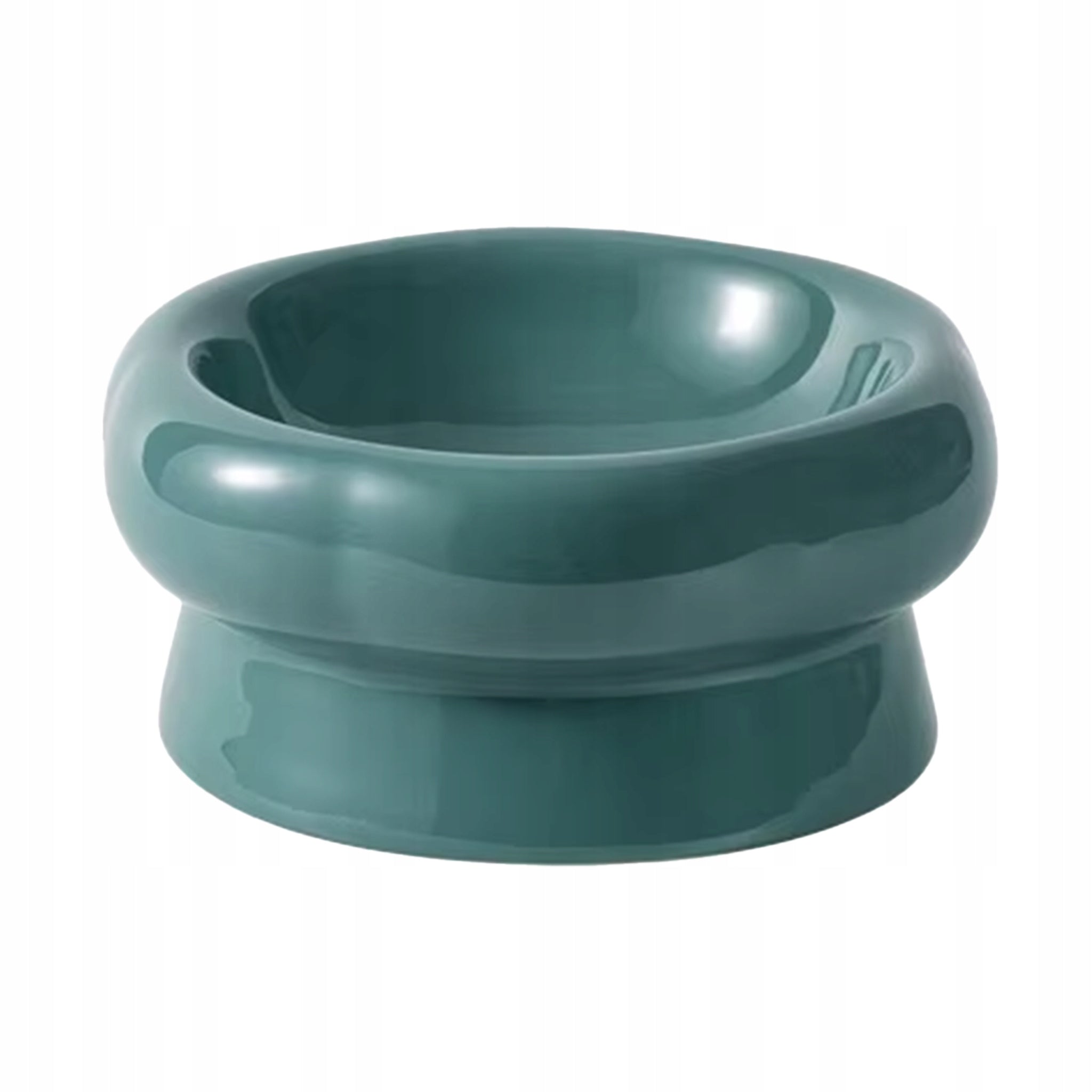 Ceramic Design Cat Dog Bowl Elevated Dark Green 180ml