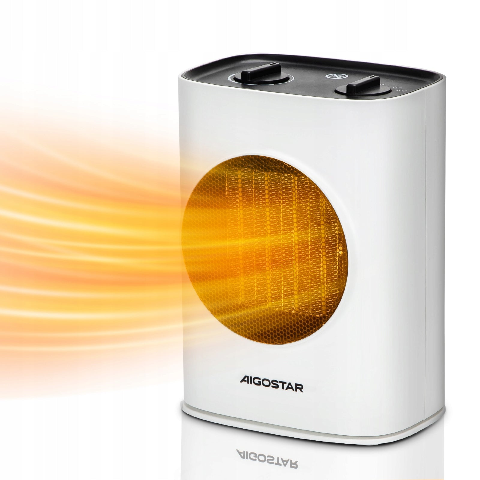 Ceramic Electric Heater Aigostar 1800W Quiet Portable White