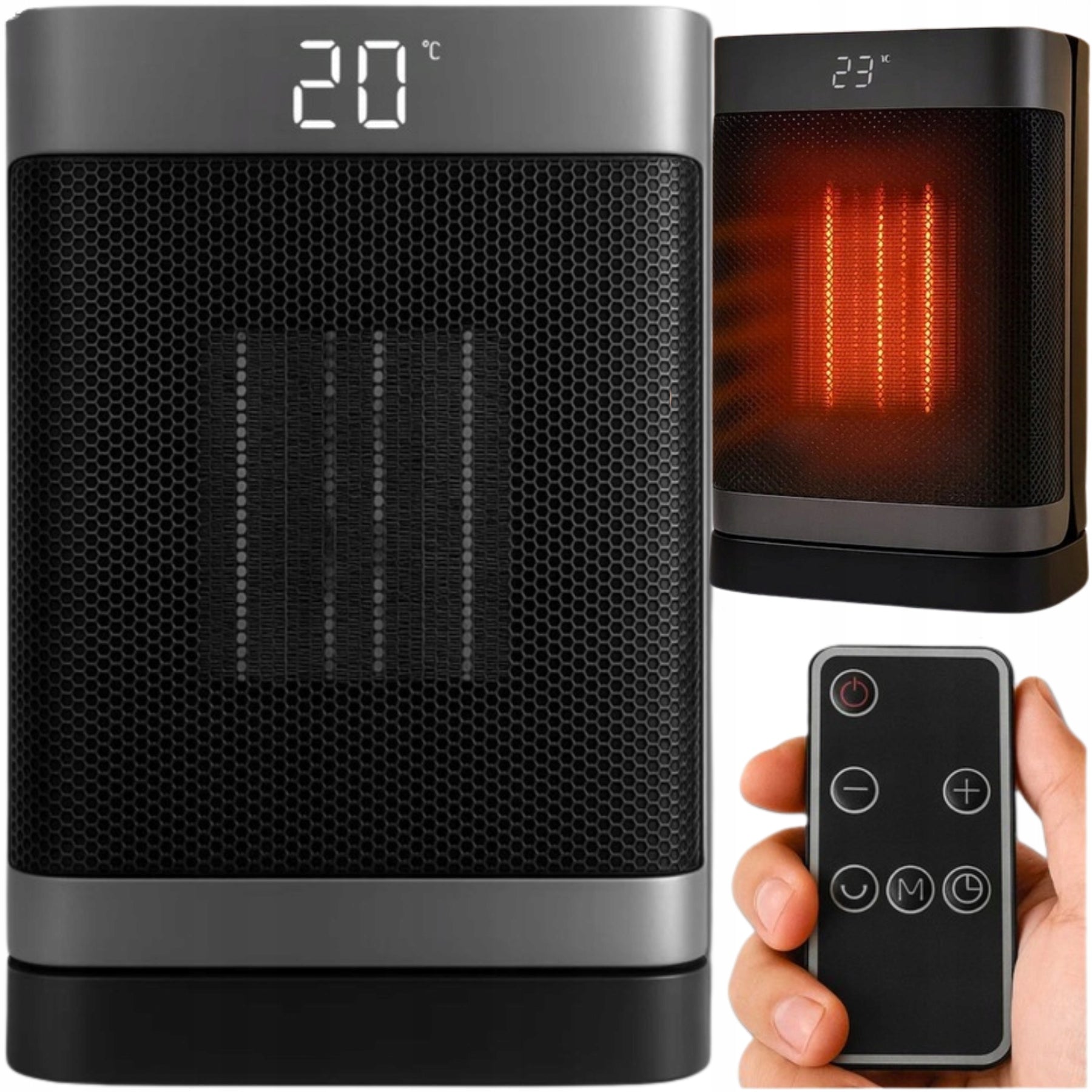 Ceramic Fan 1500w Electric Heater Timer Oscillation Remote Control
