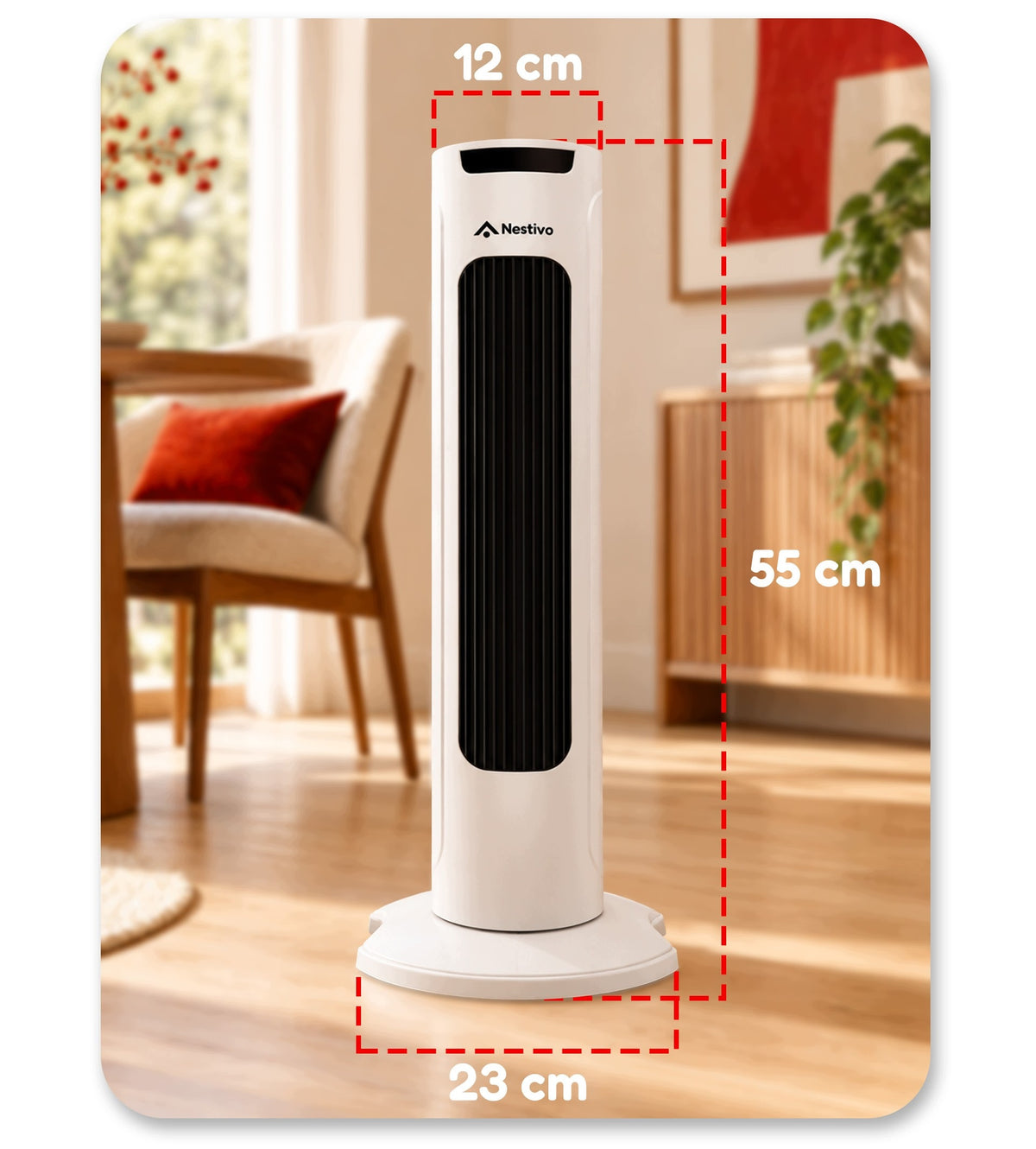 Ceramic Fan Nestivo 2000W PTC Electric Heater LED Remote Control Packaging status original