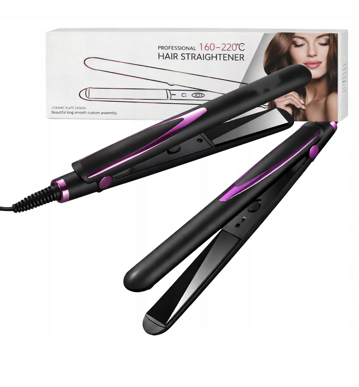 Ceramic Hair Straightener with Heating Plates Compact GIFT
