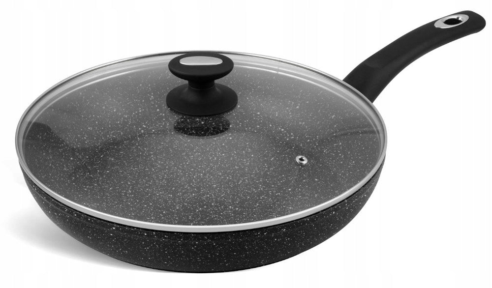 Ceramic MARBLE PAN 24cm With Lid INDUCTION Gas 4109