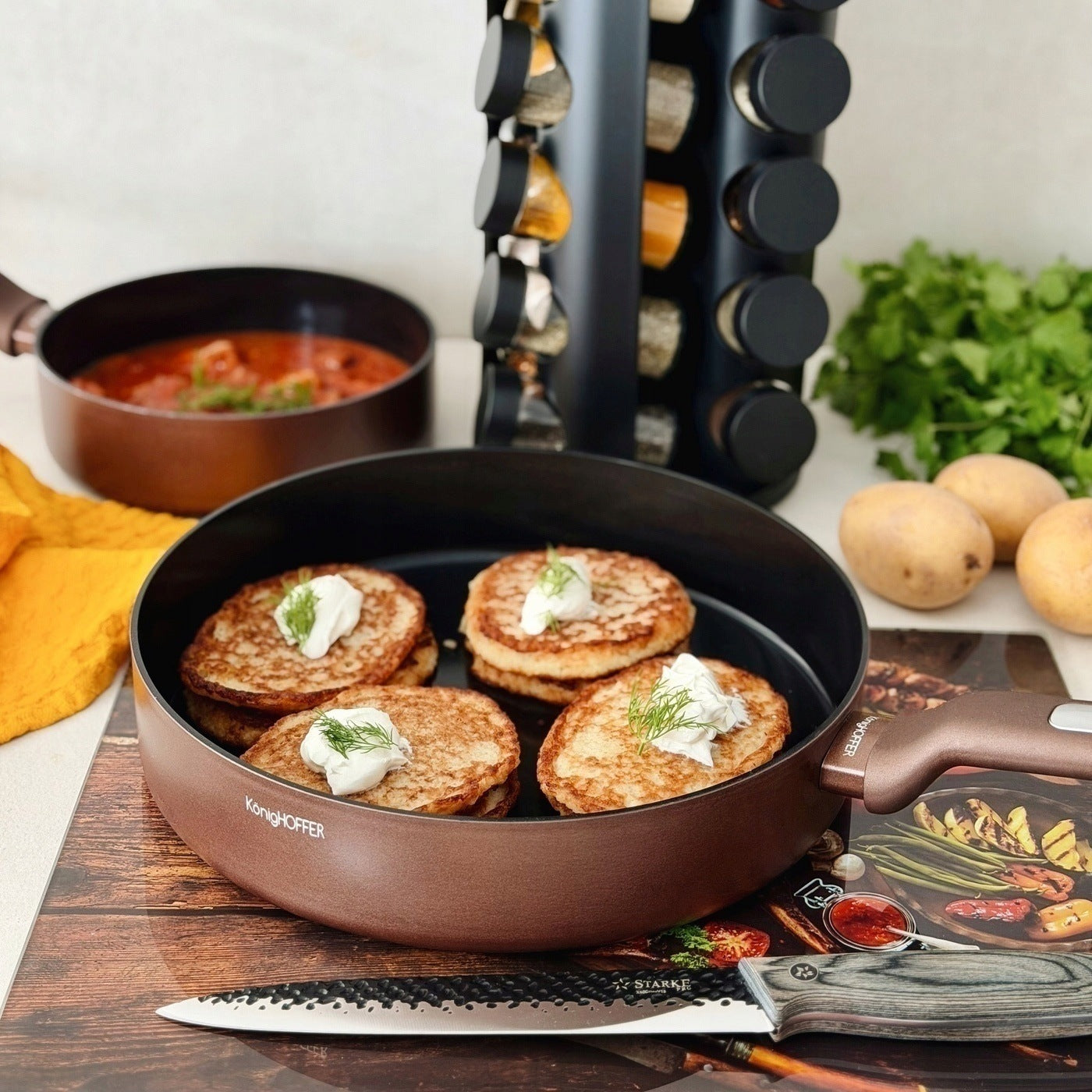 Ceramic PAN INDUCTION Non-stick GAS Konighoffer Reno 24cm Packaging status original