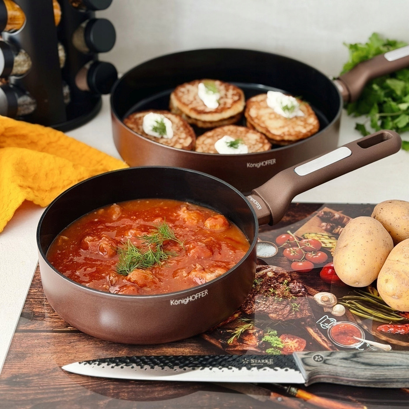Ceramic PAN INDUCTION Small Universal Konighoffer Reno 20cm Packaging status original