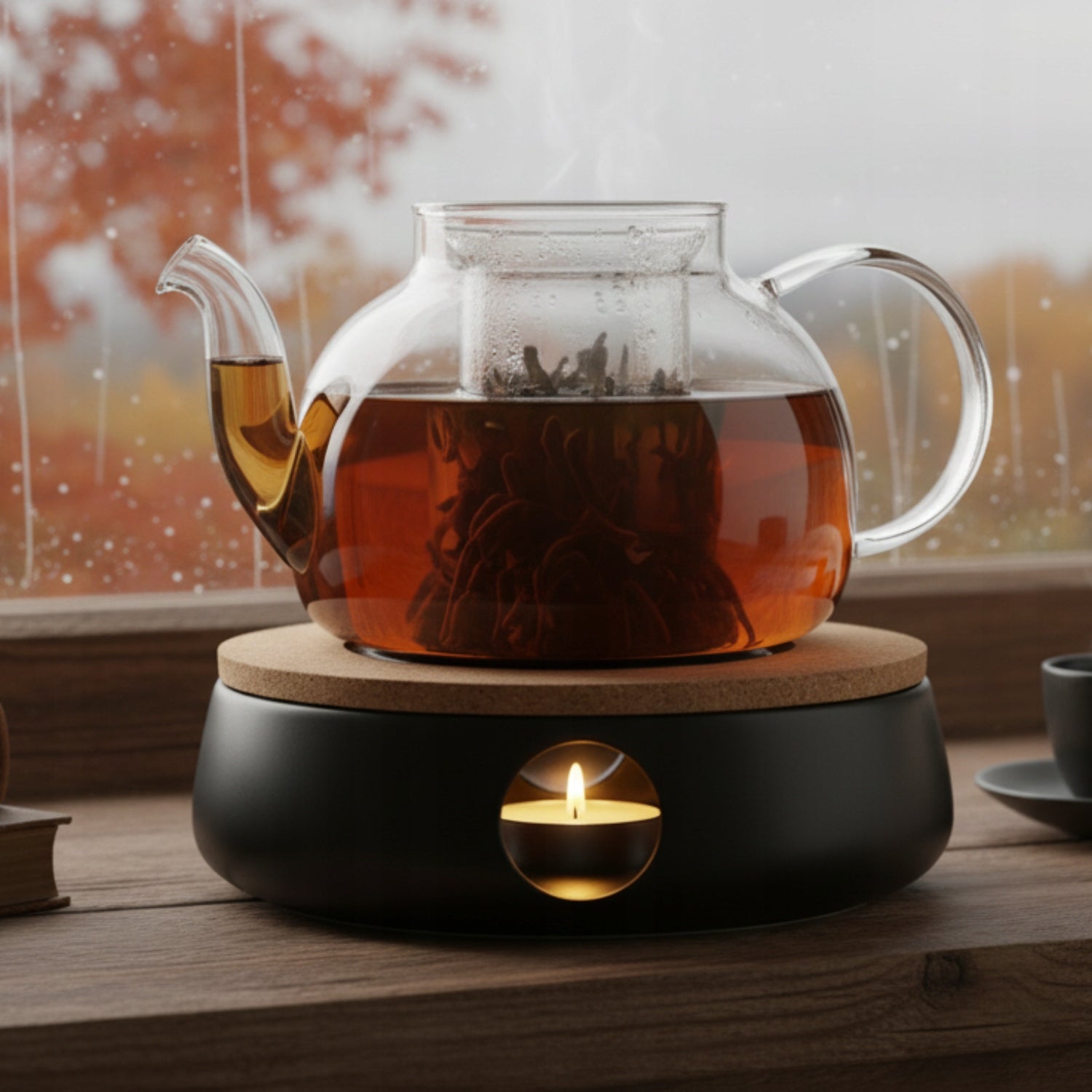 Ceramic Teapot Heater Gingerbread 15x15 cm Black Florina Manufacturer code 659007