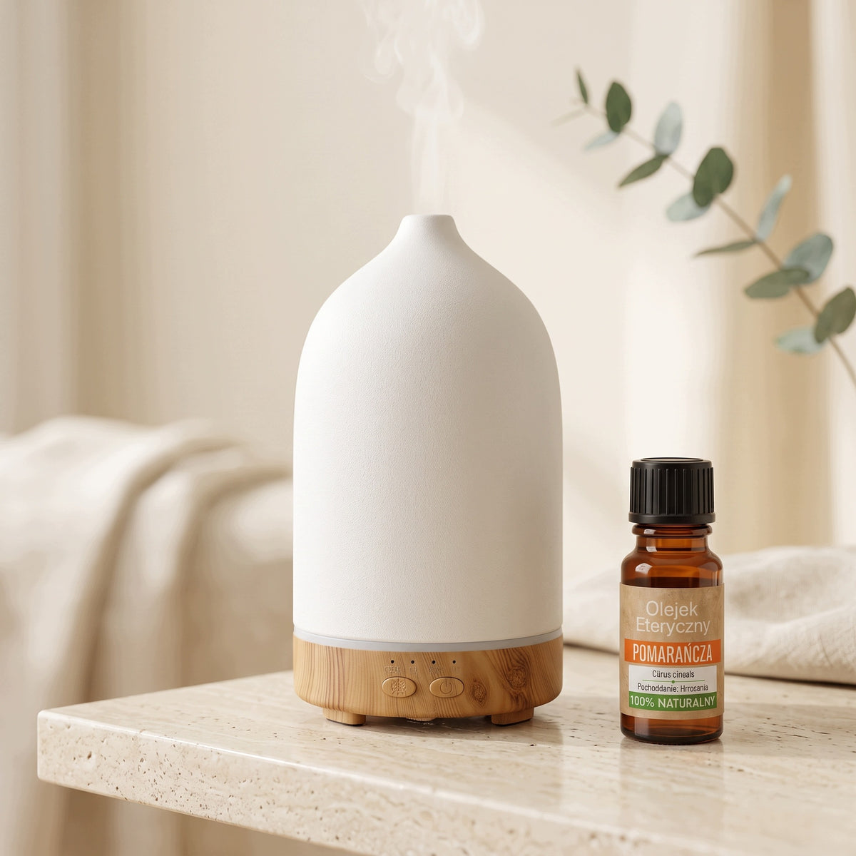 Ceramic Ultrasonic Diffuser 200ml USB White Packaging status original