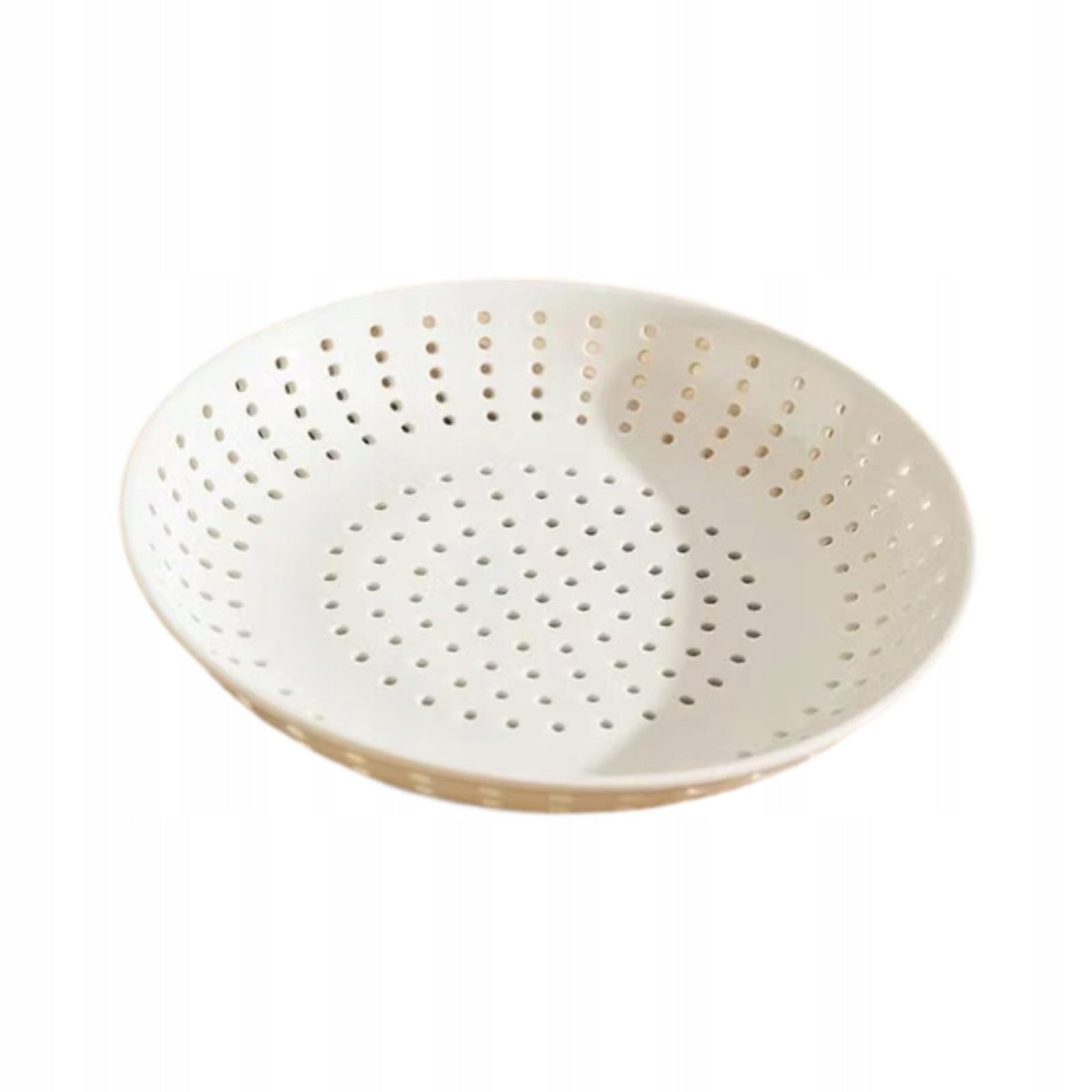 Ceramic Vegetable Steamer Basket Storage Compact Fruit Strainer Portable L