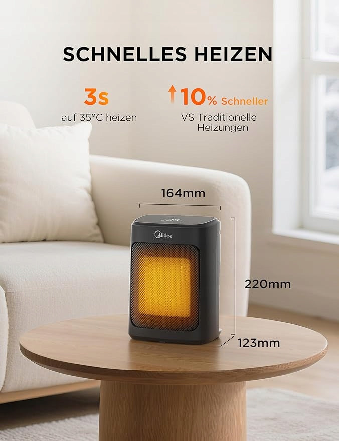 Ceramic electric heater Midea 2000 W with thermostat Manufacturer code 6939924859958