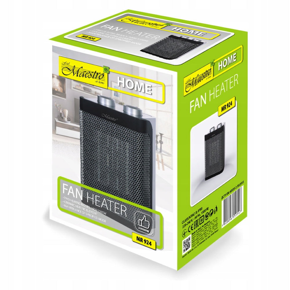 Ceramic fan 1000W 1500W MAESTRO MR924 Packaging status original