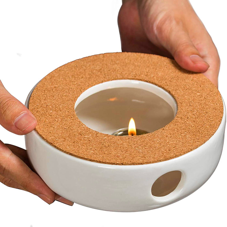 Ceramic heater with stopper FLORINA Adria 15x15x5 cm TEALIGHT WHITE