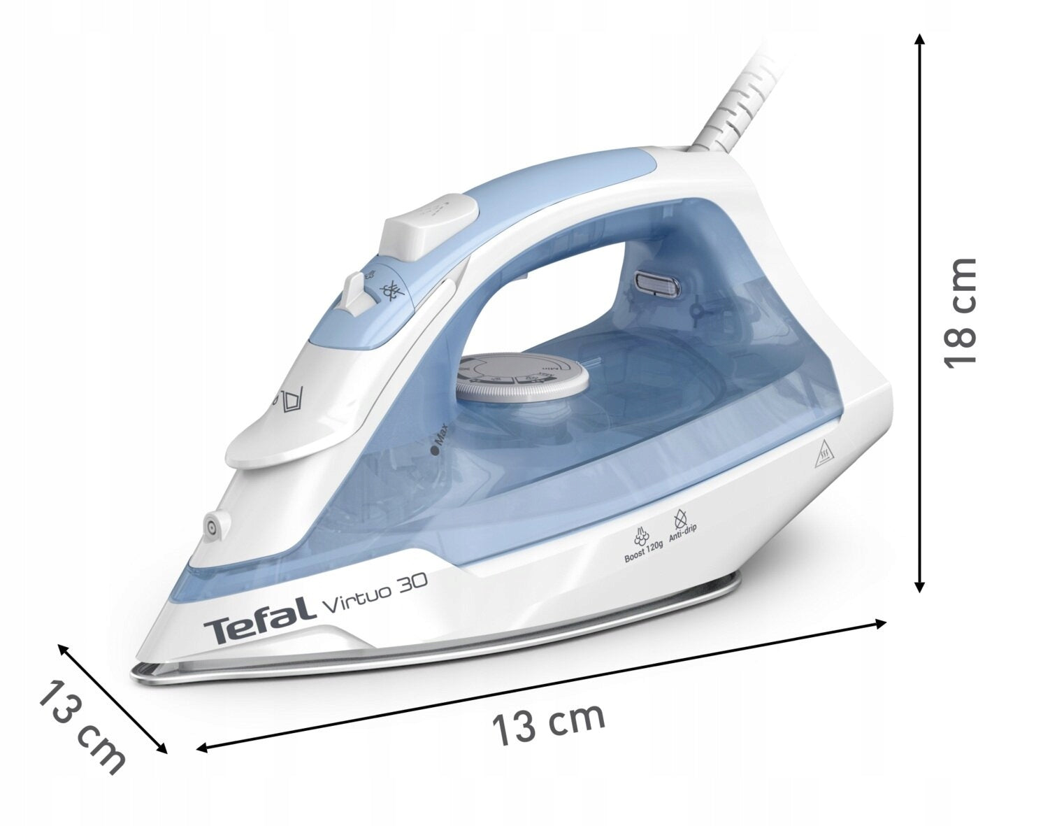 Ceramic steam iron TEFAL FV2C41E 2000W Dominant color multicolor