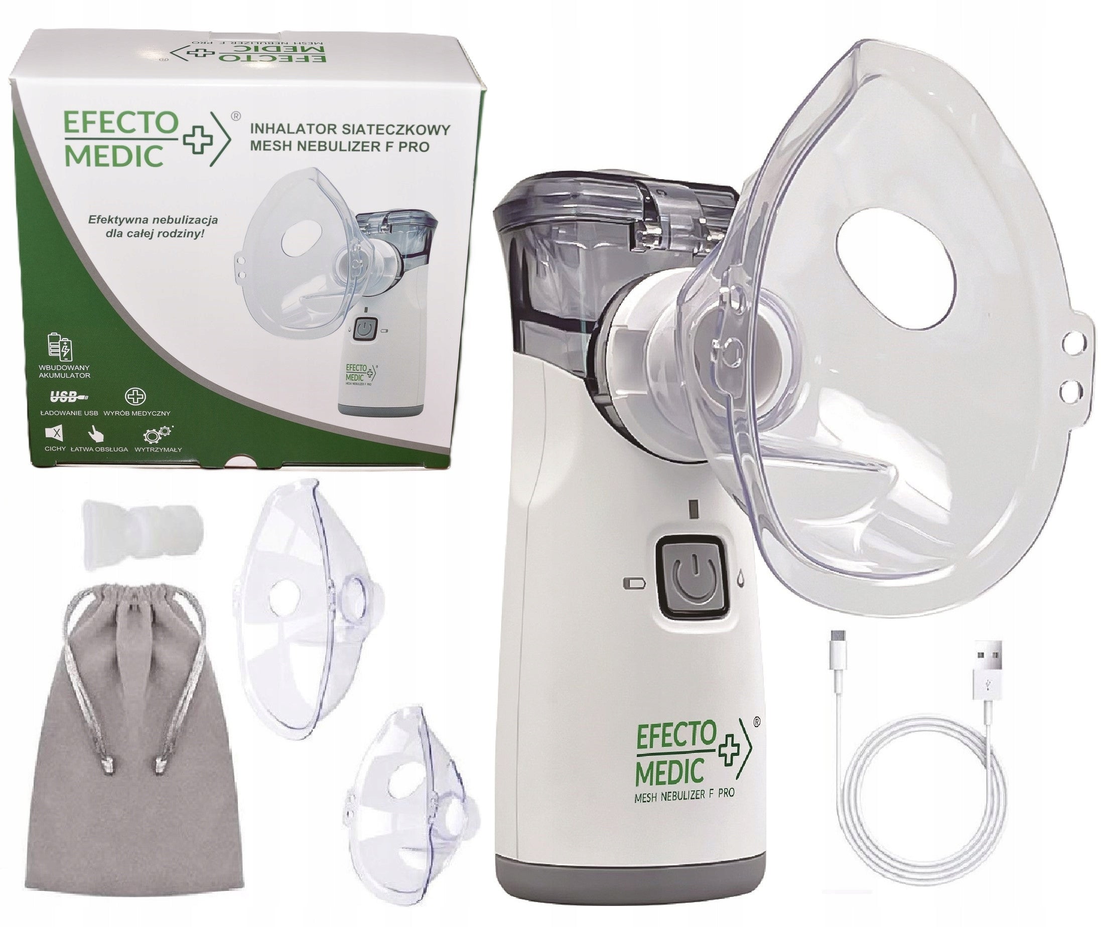 Certified Medical MESH INHALER EfectoMedic FPRO AKU ORIGINAL