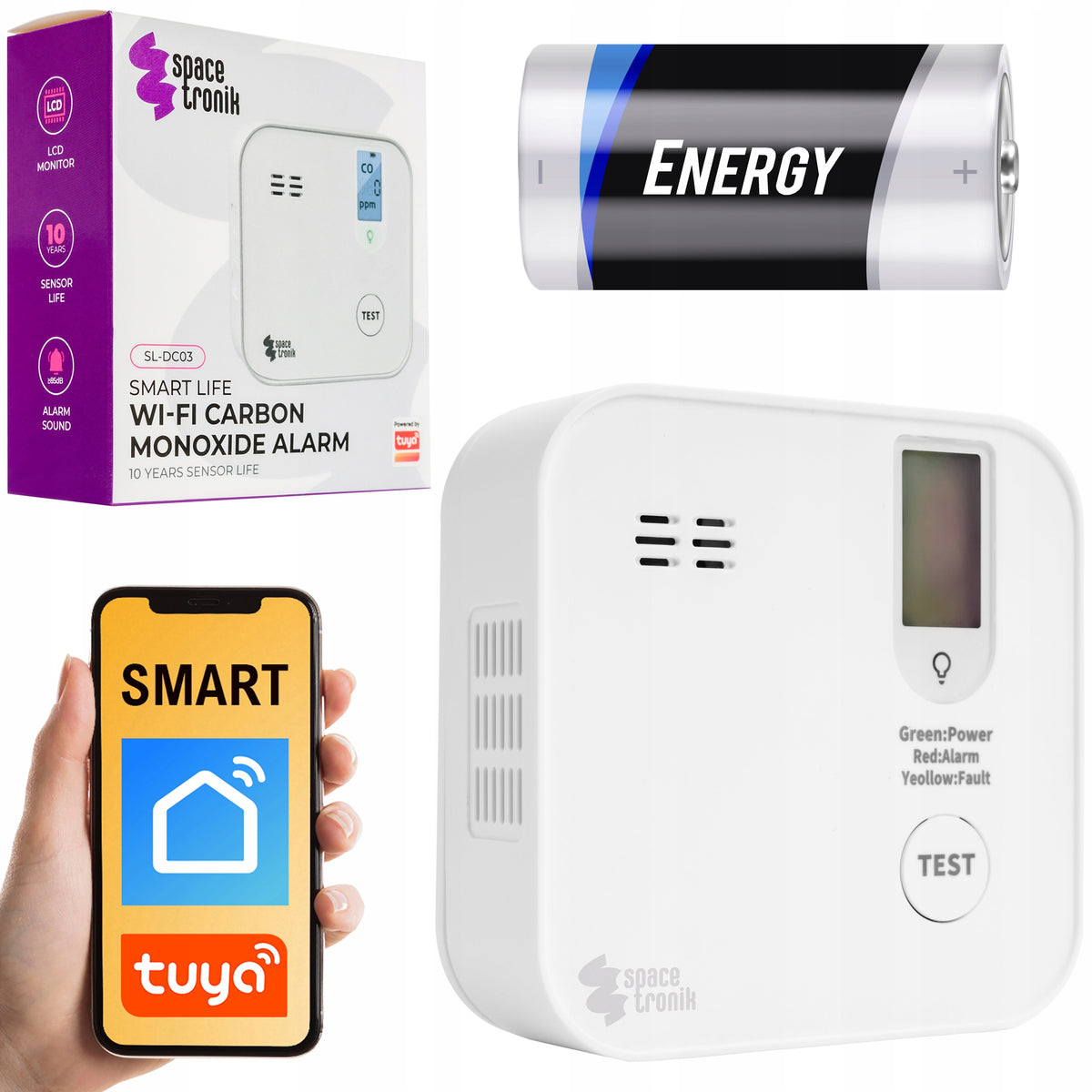 Chad Air Quality Meter Tuya WiFi APPLICATION sensor 10 YEARS LIFESPAN
