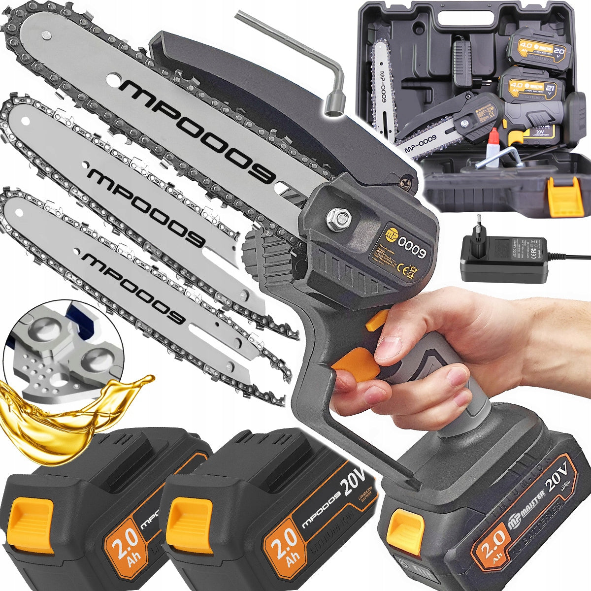 Chainsaw Cordless Electric Branch Saw 2xAKU MP0009 Packaging status original