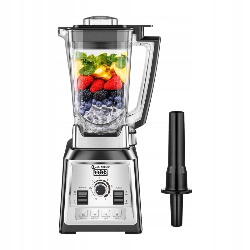 Chalice Blender Amzchef 2000W Self-cleaning 8 Blades 4 Programs 2L