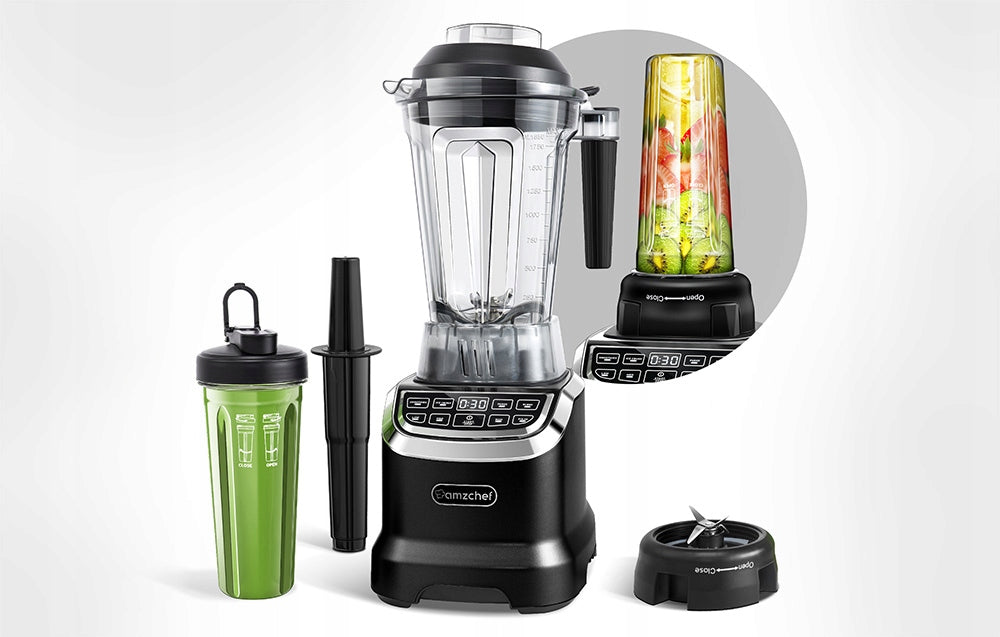 Chalice Blender Amzchef Standing Mixer Strong 1800W 1,85L Bottle 600ml Packaging status original