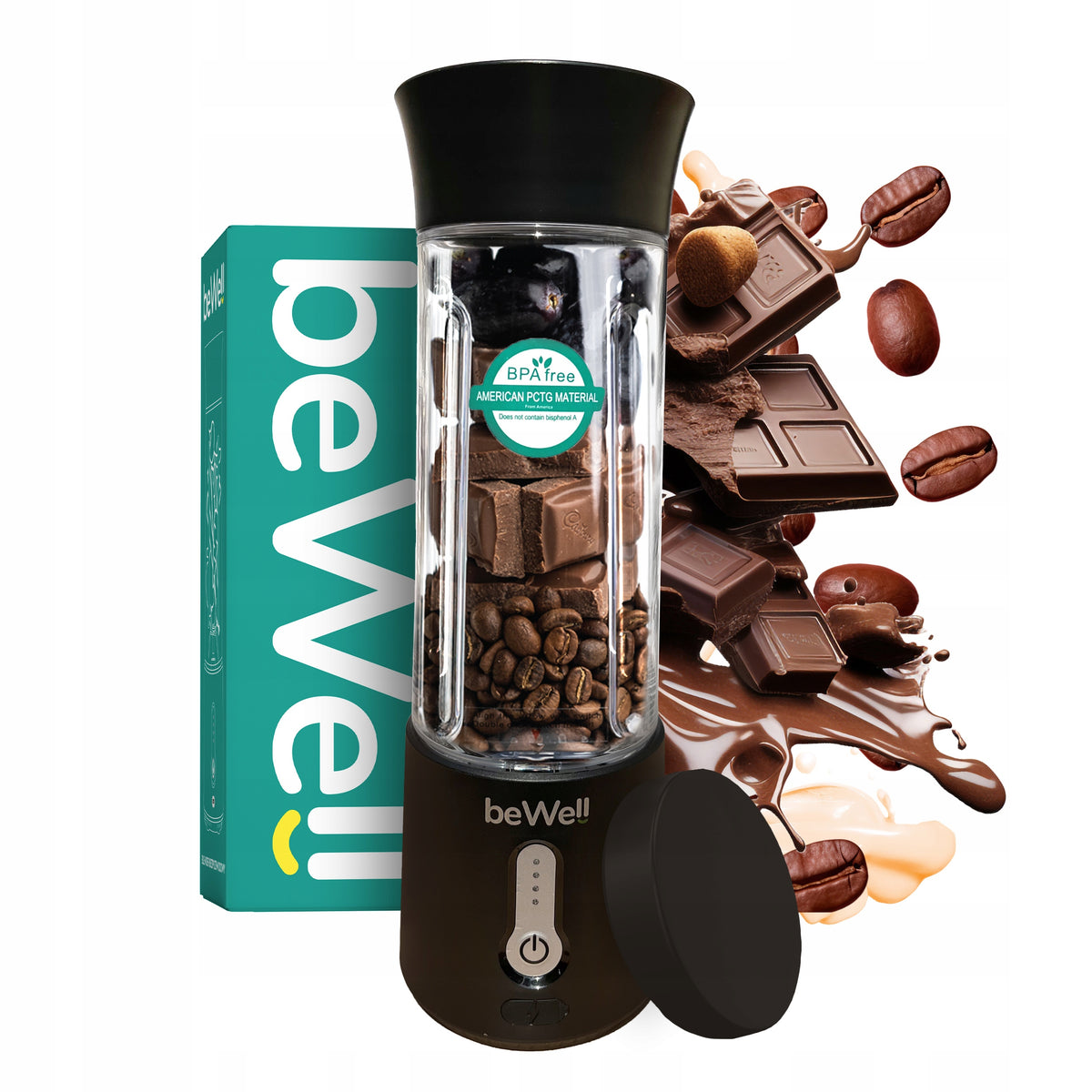 Chalice Blender Portable Smoothie Wireless beWell USB 500ml Powerful