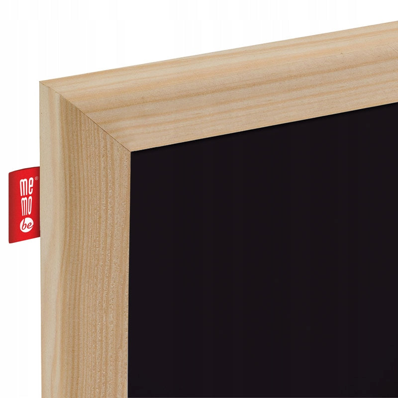 Chalkboard Black 80x60 cm MemoBe In Wooden Frame Home School Work Brand Memobe
