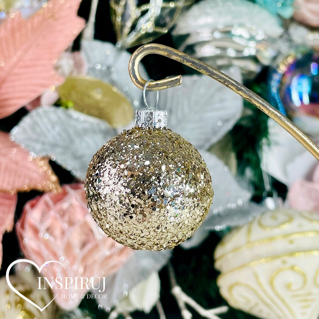 Champagne CHRISTMAS TREE BAUBLES Gold Glitter Christmas Tree Bubbles for Reeds Brand Inspiruj