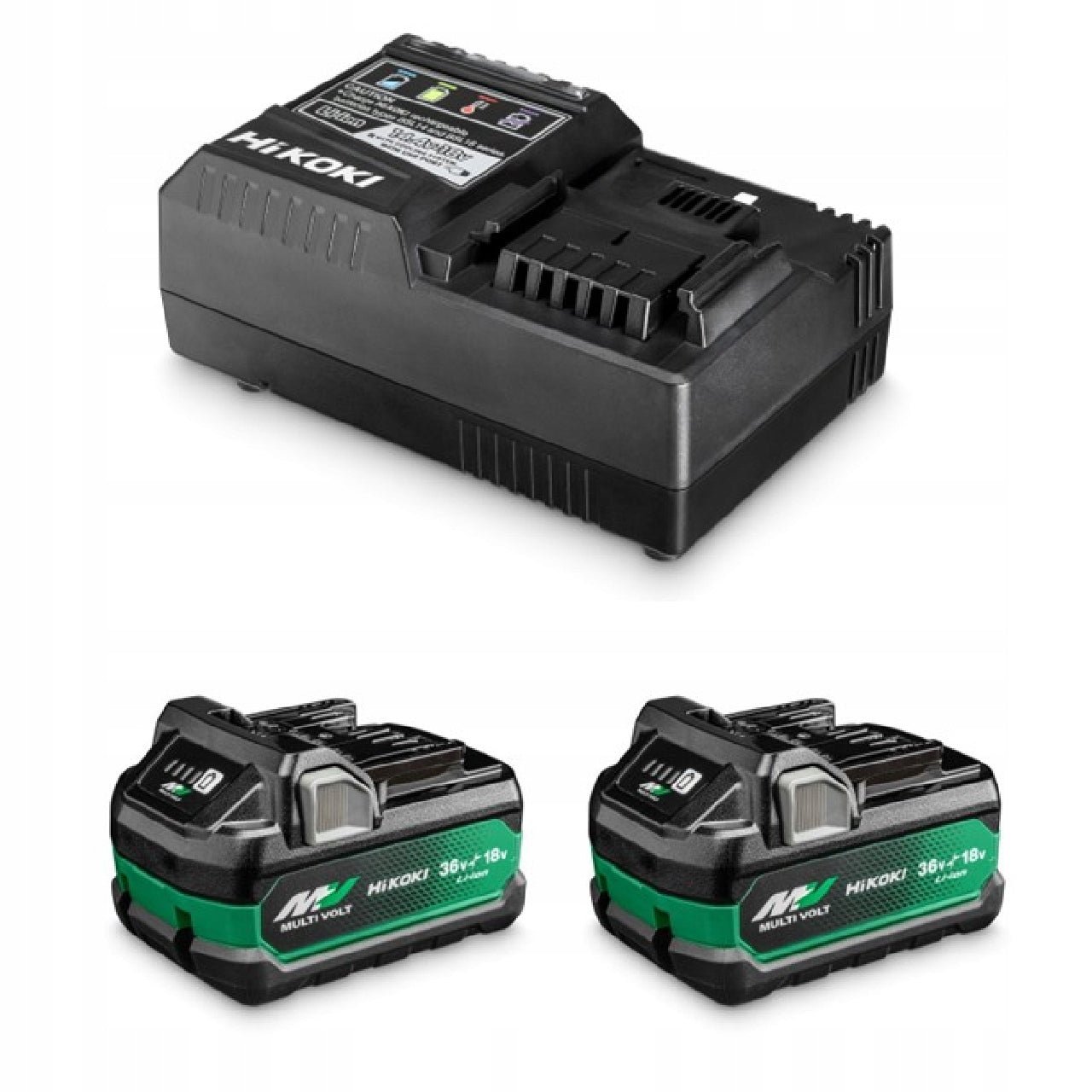 Charger Hikoki UC18YSL3 WHZ + 2 Rechargeable MultiVolt BSL36A18X 36V
