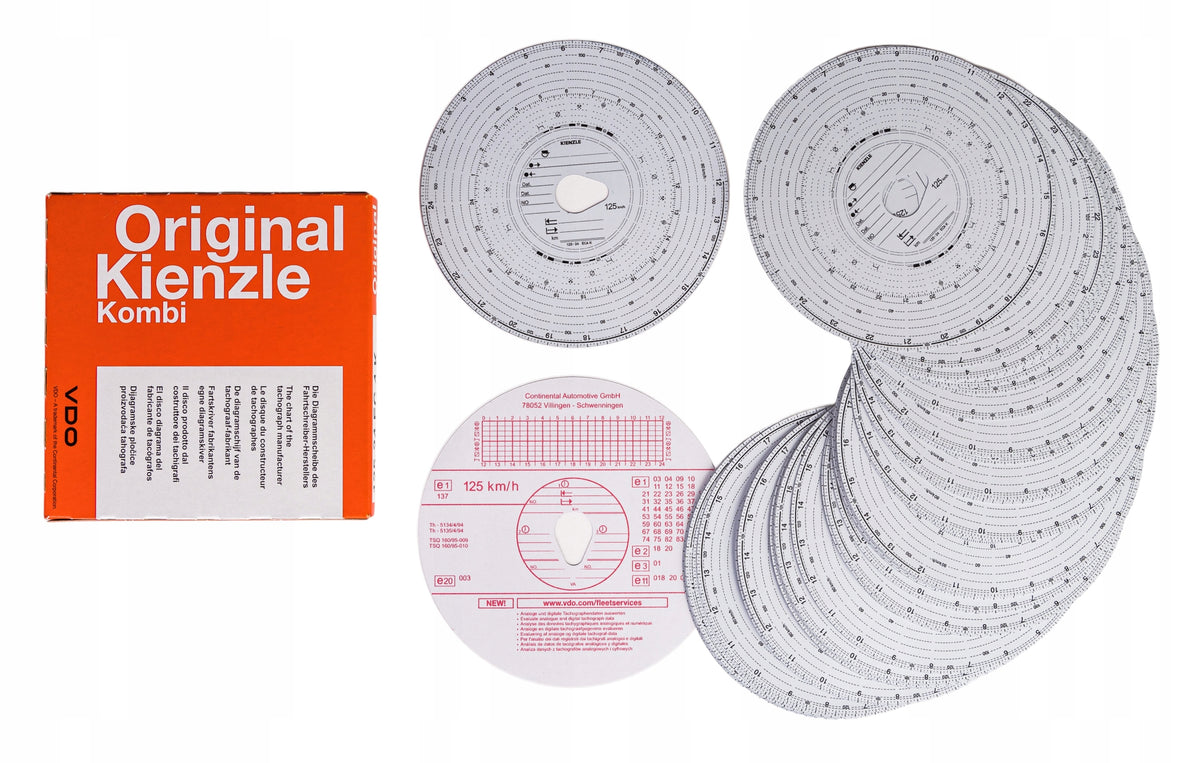 Charts for tachograph Kienzle 125-24EC4K 100 pieces